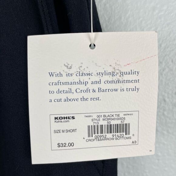 NWT Croft & Barrow Black Dress Pants Size M Short - Picture 3 of 7